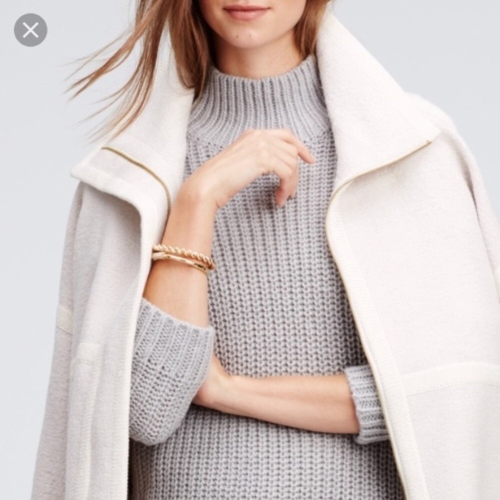 ANN TAYLOR BOILED WOOL CAPE COAT - Picture 3 of 5